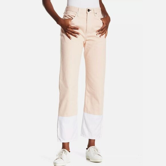 Rag & Bone $395 Retail Rose White Two Toned High Waisted Jeans Womens Size 24 - Picture 3 of 8